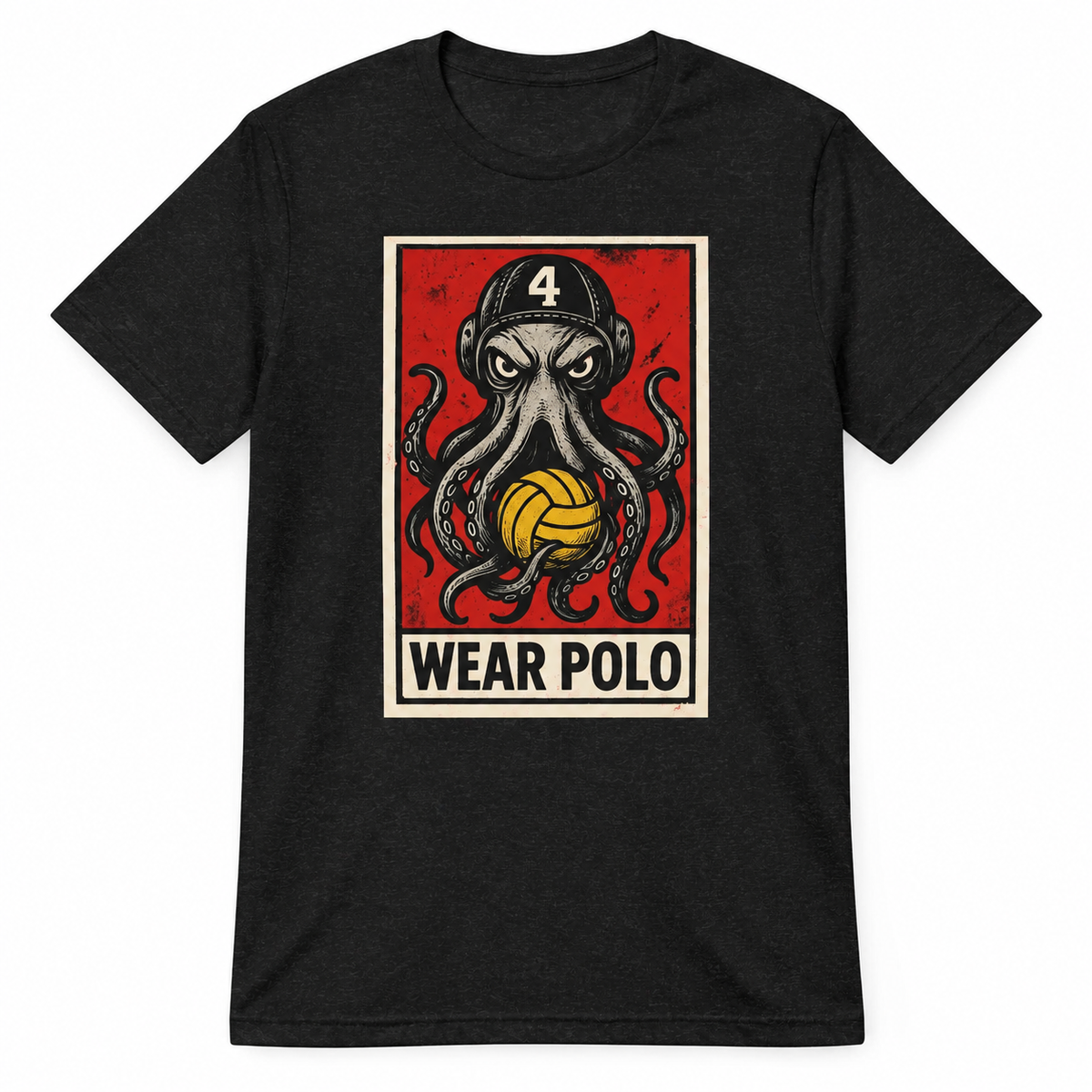 Camiseta Campeon del Agua negra - vista frontal