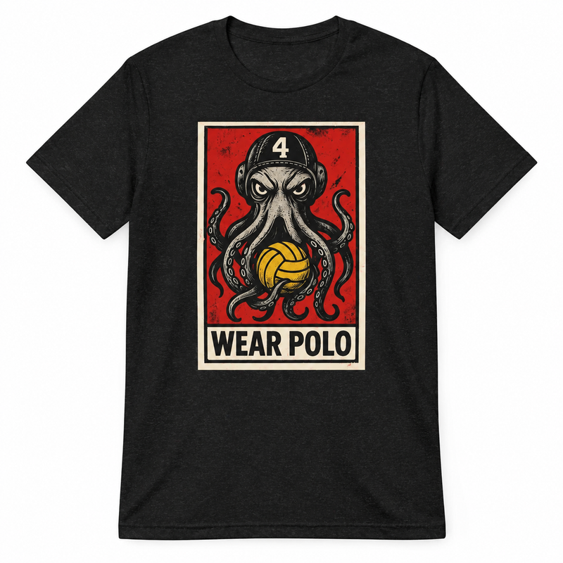 Camiseta Campeon del Agua negra - vista frontal