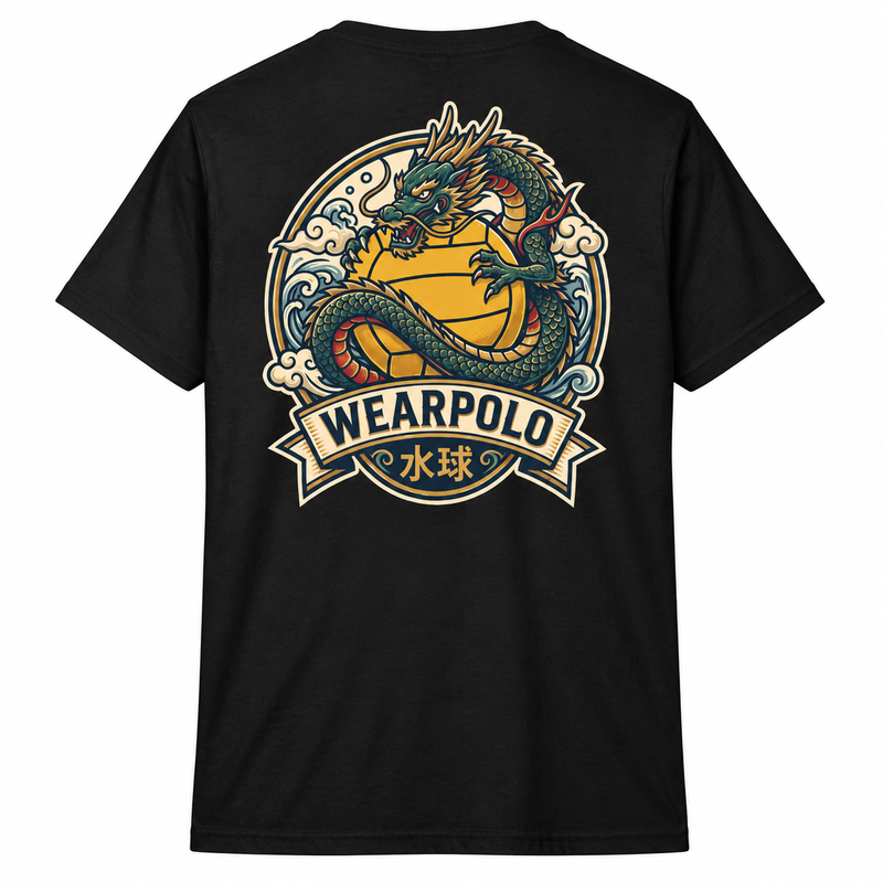 Camiseta Dragon Wearpolo negra - espalda