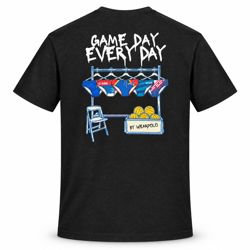 Camiseta Game Day Every Day negra - espalda