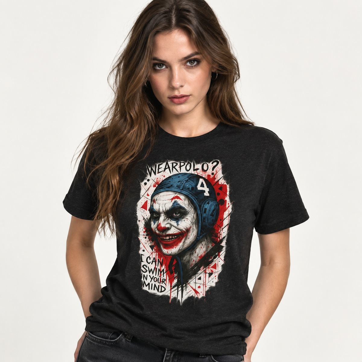Camiseta Joker I Can Swim In Your Mind negra - con modelo