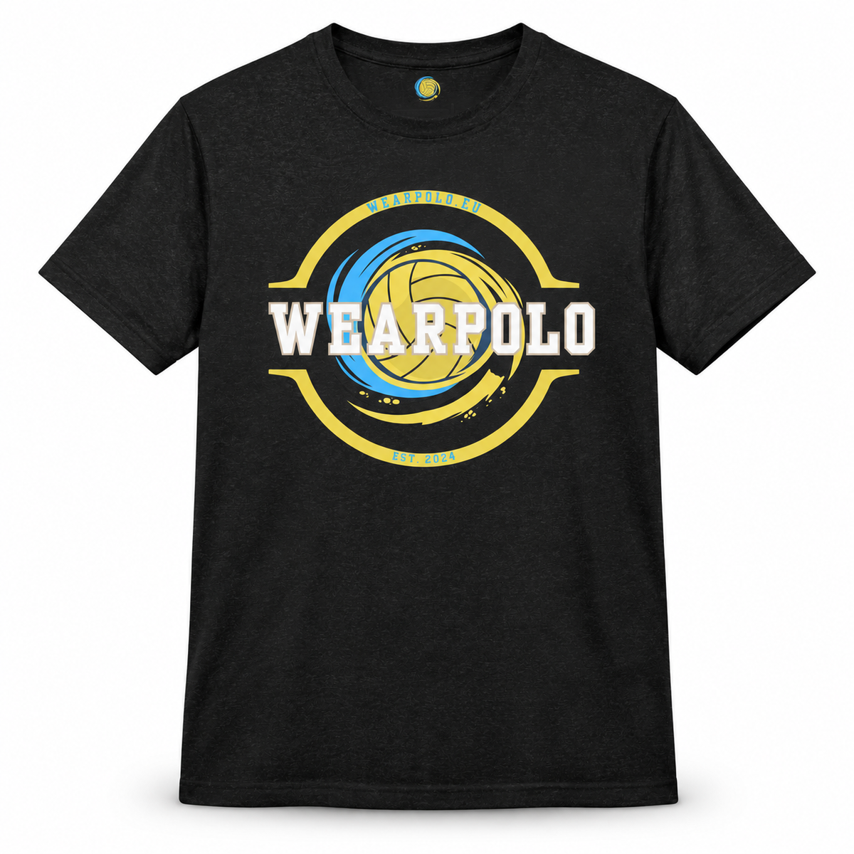 Camiseta Logo Oficial Wearpolo negra - vista frontal