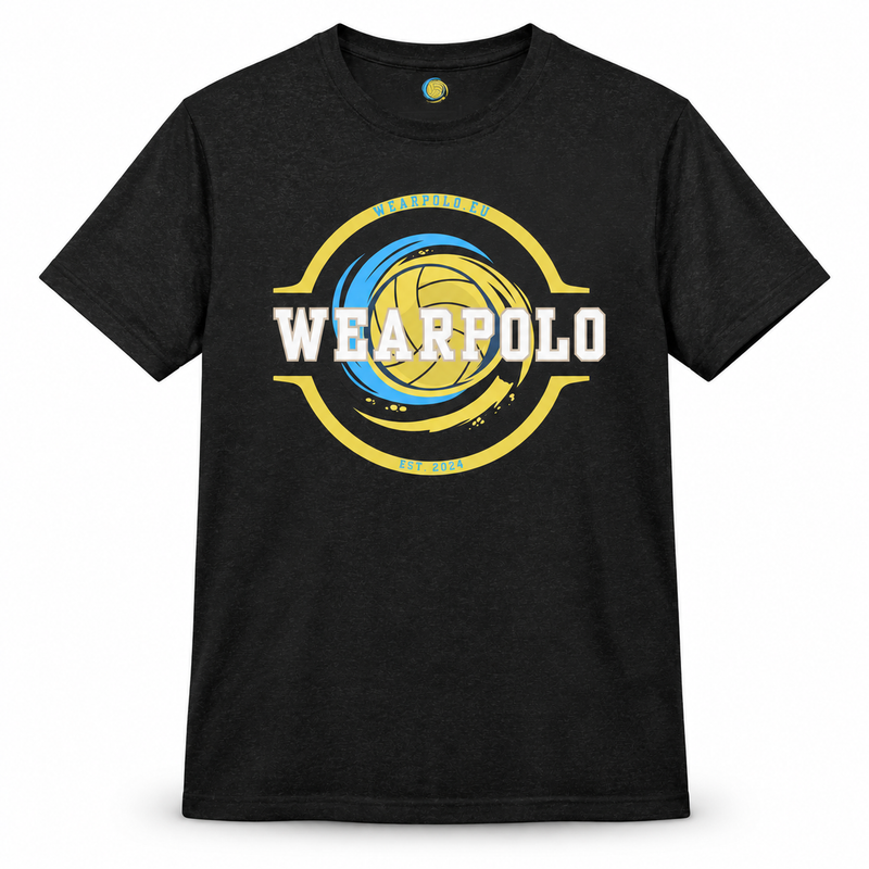 Camiseta Logo Oficial Wearpolo negra - vista frontal