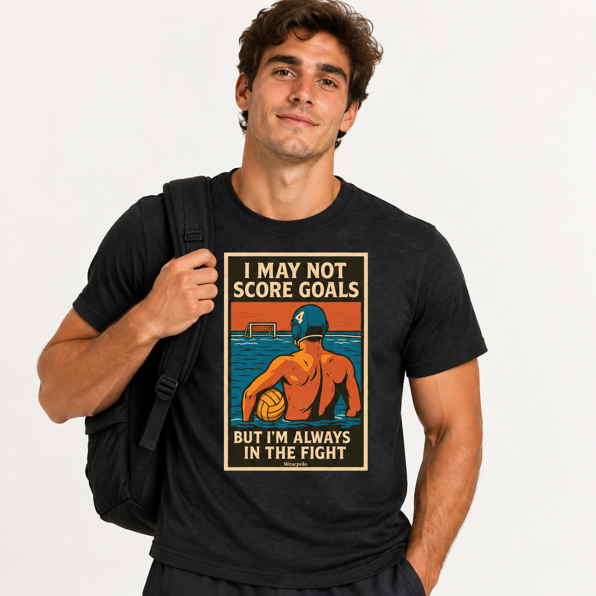 Camiseta Siempre en la Pelea negra - con modelo
