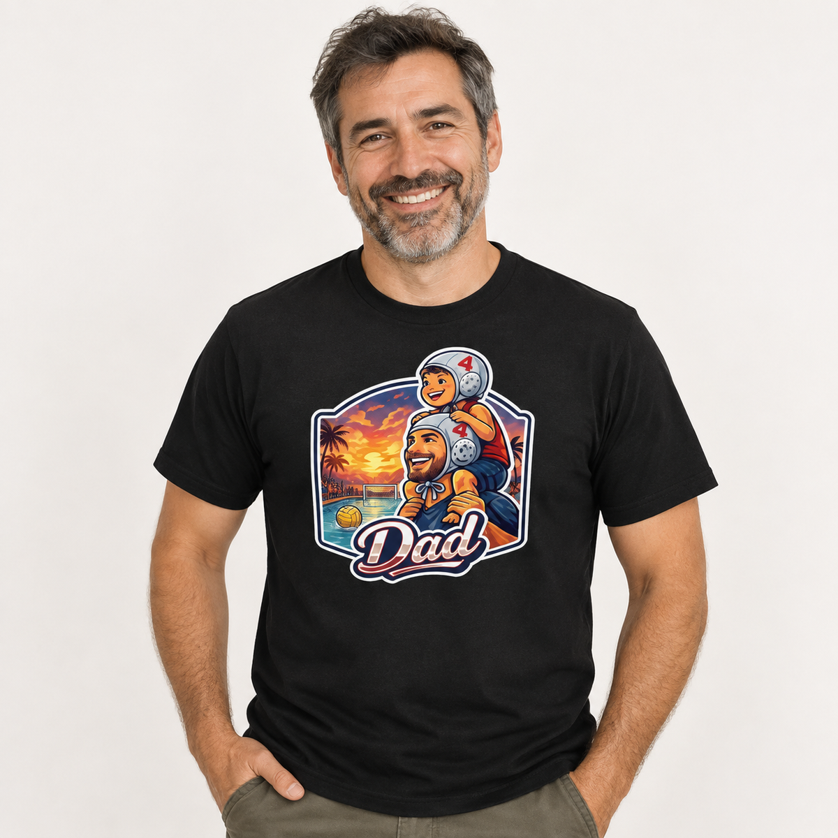 Camiseta Dad negra - con modelo